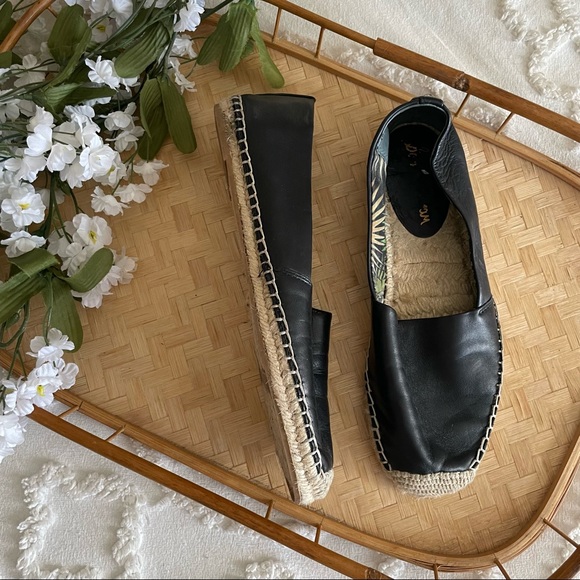 Sam Edelman Black Slip On Espadrille Shoes sz 8 - Picture 3 of 6
